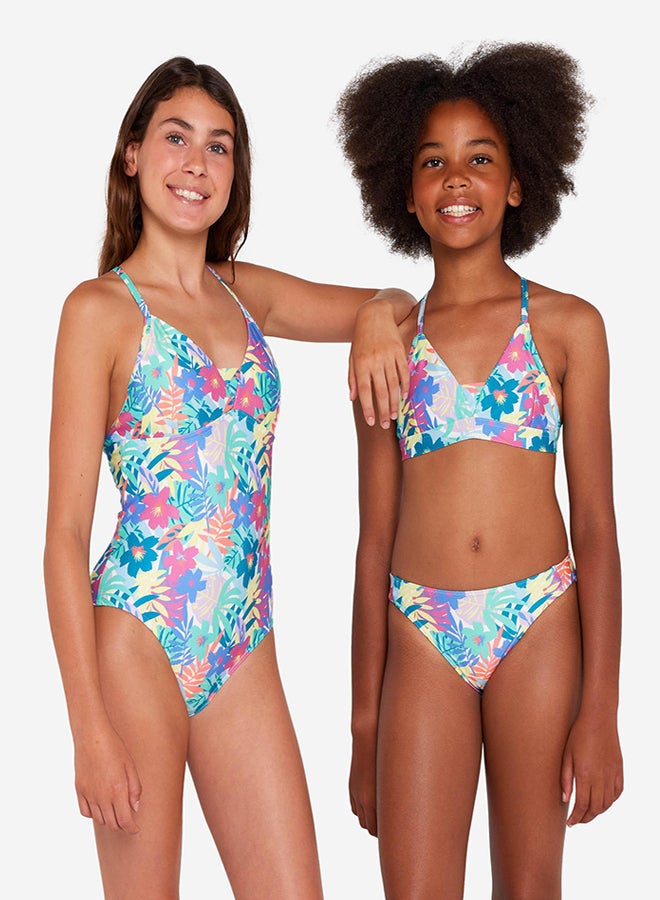 DECATHLON Girl’s one-piece surf swimsuit with cross-over straps - 500 Caly - Image 2