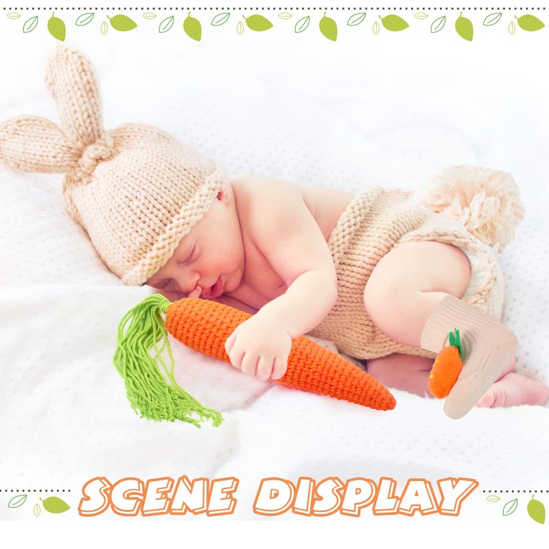 Vabean Easter Rabbit Newborn Photography Prop for 0-6 Months Baby Boy Girl Photo Newborn Bunny Outfits Rabbit Hat Photoshoot Costume - Image 3