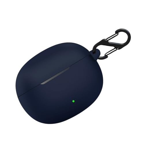LIRAMARK غطاء سيليكون LIRAMARK مع مشبك متوافق مع سماعات Realme TechLife Buds T110 (أزرق منتصف الليل) - Image 1