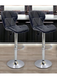 MAPLE HOME DECORATION Maple Home High Bar Chair Counter Stool Leather 360° Roating Armless Backrest Stainless Steel Legs Footrest Restaurant Pub Living Furniture  - Image 2