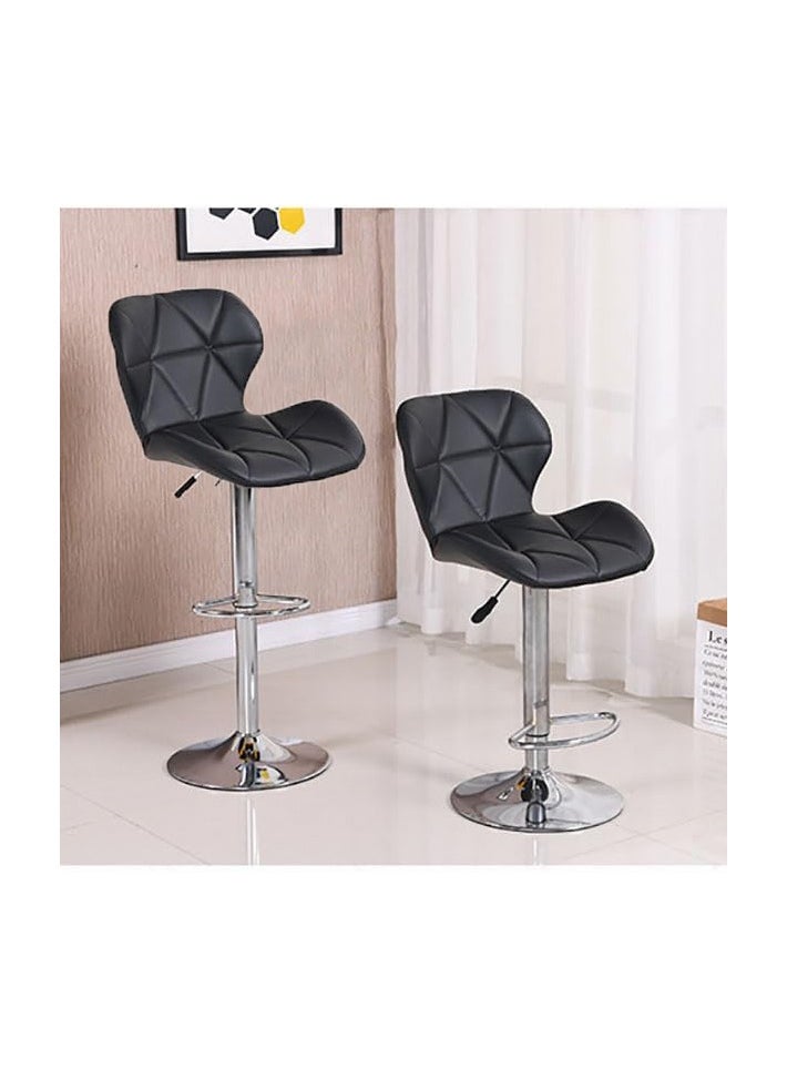 MAPLE HOME DECORATION Maple Home High Bar Chair Counter Stool Leather 360° Roating Armless Backrest Stainless Steel Legs Footrest Restaurant Pub Living Furniture  - Image 3