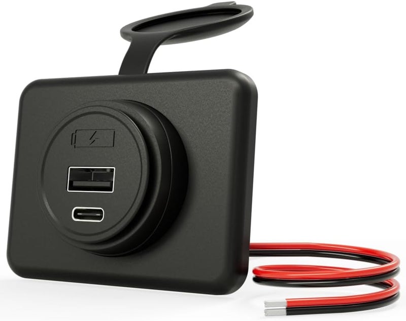 DAMAVO 12 Volt USB Outlet Power Socket - Image 1