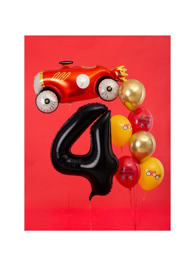 PartyDeco Foil Balloon Number ''4'', 86cm, black  - Image 3
