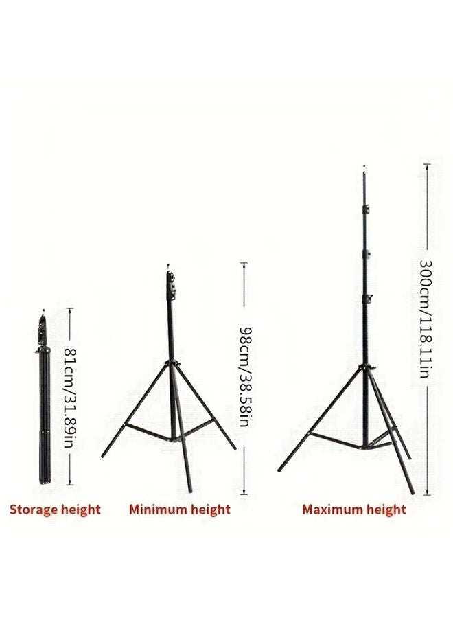 Adjustable 3 Meter Tripod With Laser Level Durable Iron Extendable Support Rod 118.11 Inch Triangle Bracket - Image 3