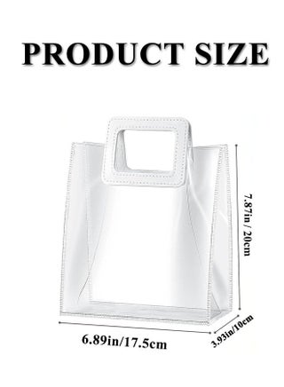 12 PCS  Clear PVC Gift Bags Transparent Party Favor Bag With Handles Reusable Small Gift Wrap Bags Waterproof Bouquet Goodie Bags For Bridal Party Baby Shower Wedding Favor Shopping Bag Bulk - view 2