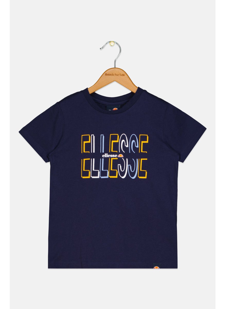 Ellesse Kids Girl Sportswear Fit Short Sleeve Outdoor T-Shirt, Navy  - Image 1