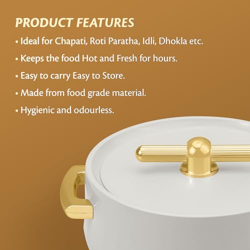 Selvel Stainless Steel Elegance 1700Ml Casserole|Advanced Pu Insulation|Elegant Design Insulation|Keeps Food Hot&Fresh For Long Hrs|Chapati,Roti,Biryani And More (Repose Gray) - Image 5