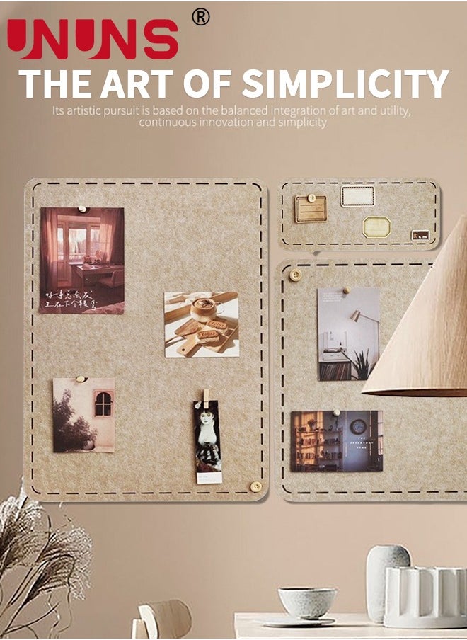 UNUNS 3 PCS Bulletin Board,Notice Board for Bedrooms Offices Home Wall Decoration,Notice Board Self Adhesive Cork Board,for Paste Notes,Photos,Schedules  - Image 4