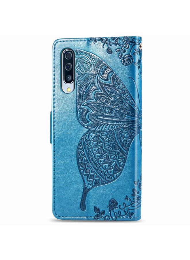 S-TOP Case For Galaxy A30S Butterfly Love Flower Embossed Horizontal Flip Leather Case with Bracket / Card Slot / Wallet / Lanyard - Image 4