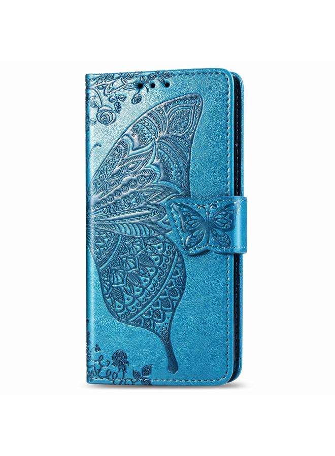 S-TOP Case For Galaxy A30S Butterfly Love Flower Embossed Horizontal Flip Leather Case with Bracket / Card Slot / Wallet / Lanyard - Image 3