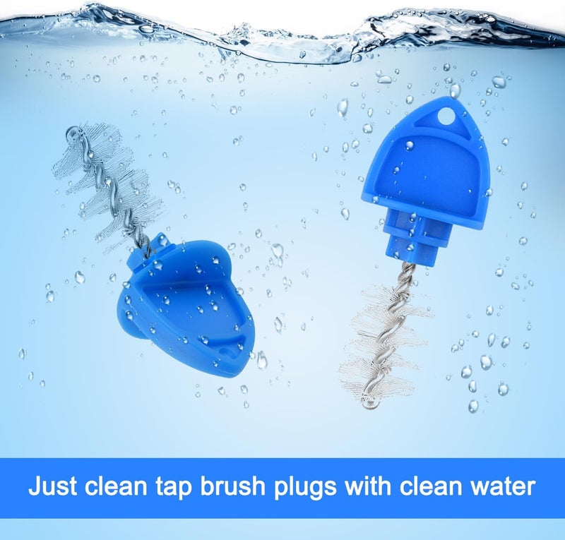 WXJ13 30 Pack Beer Plugs Tap Brush Beer Faucet Tap Brush Caps Cover Cleaning Brush for Draft Beer Faucet Cap, Blue - Image 5