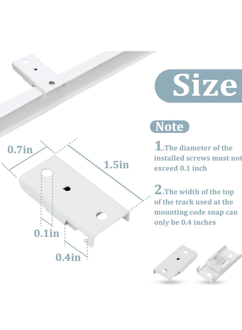 Ceiling Track Mounting Bracket, Curtain Track Bracket Slide Rail Accessories, DIY Mount for Straight or Curved Curtain Track, Side Mount or Ceiling Mount 38 Pcs - Image 4