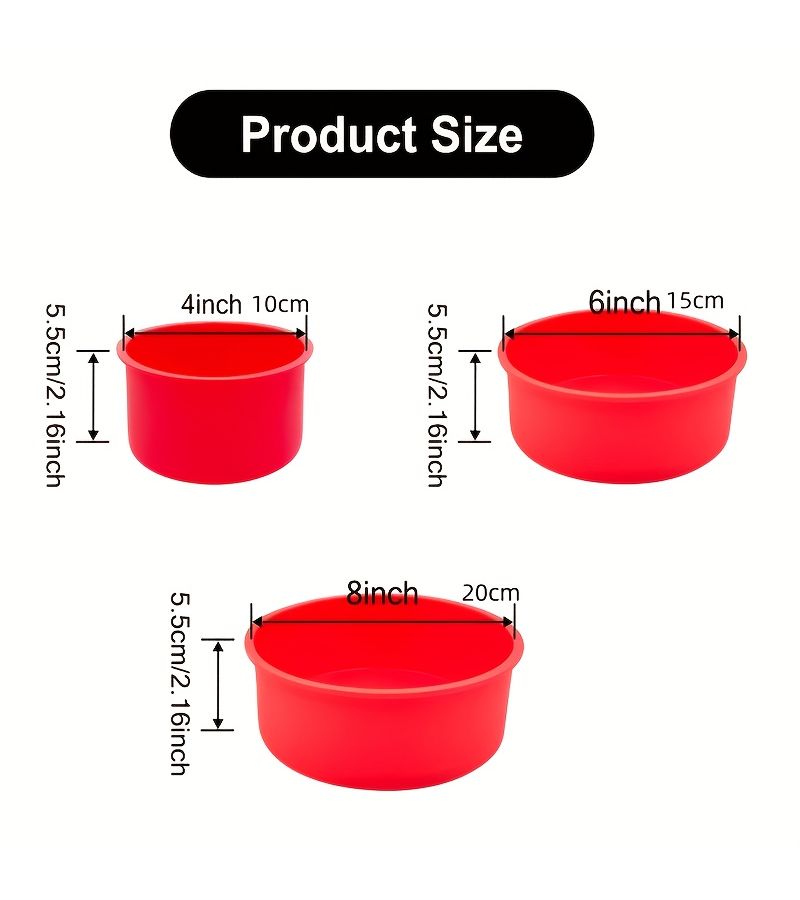 Silicone Baking Cake Mold 6 Inch Oven Pan Kitchen Tool Accessories - Image 3