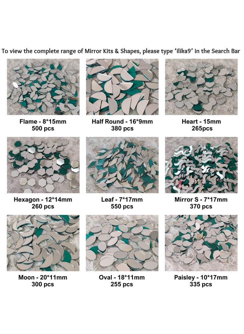 ilika9 Regular Shape Mirror for Lippan Art Square 8mm 100 gms 550 pcs  - Image 3