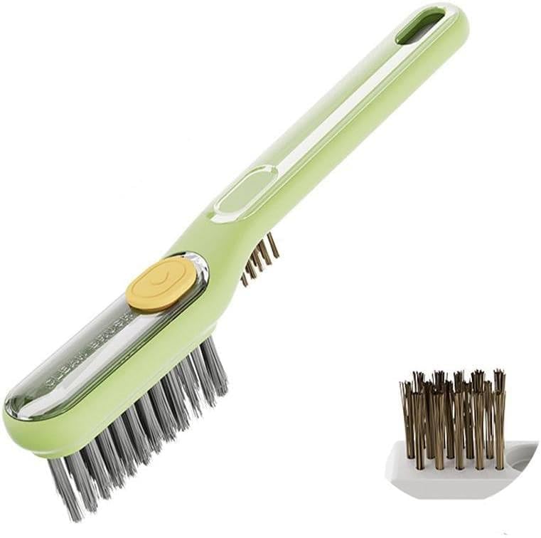BIRZAR MultiFunctional LiquidFilled Crevice Brush2in1 Slot Cleaning BrushPress Type Crevice Cleaning Brushfor Kitchen BathroomMulticolour Pack of 1