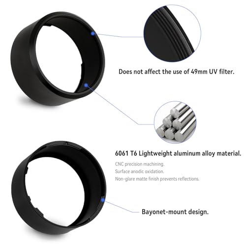 Haoge LAR-GR3X Lens 49mm UV Filter Adapter Ring for RICOH GR3X/GRIIIX HDF Digital Compact Camera for GT-2 GW4 Wide Conversion Lens Replaces GA-2 - Image 5