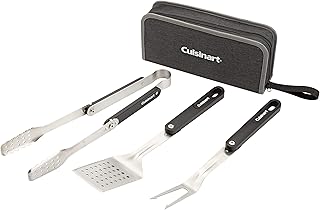 Cuisinart CGS-1000 4-Piece Folding Grill Tool Set, Black - Image 1