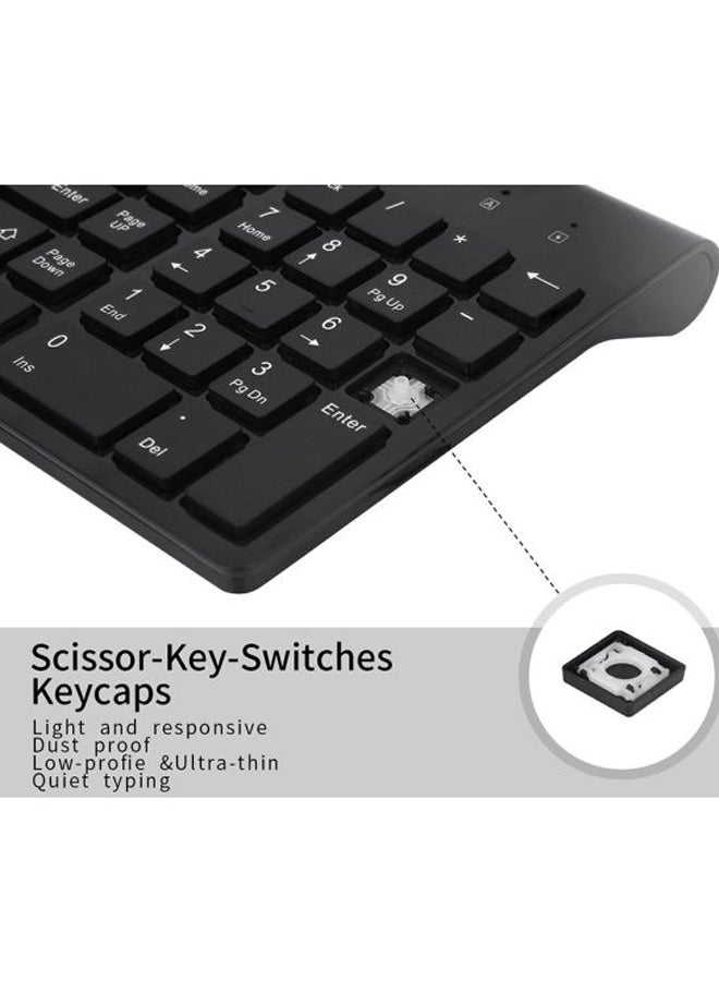 NIBEMINENT 2-Piece Wireless Keyboard And Mouse Set Black  - Image 4