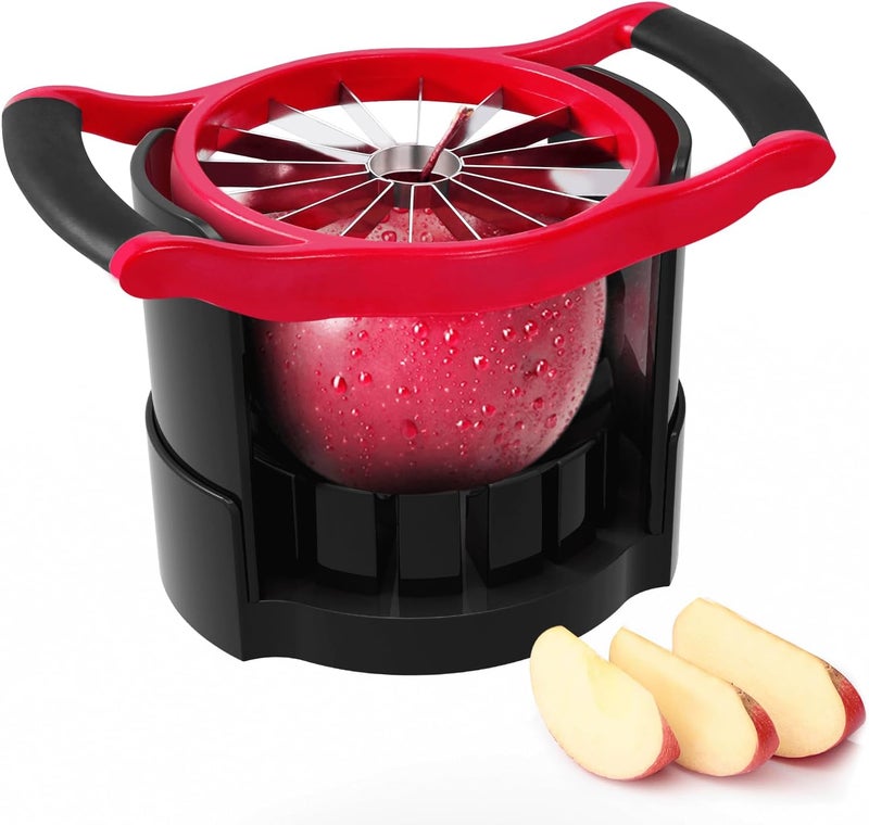 Newness [Upgraded] 5.12 Inch Large Apple Slicer, Cut 16 Thin Slices All the Way Through, HEAVY - DUTY Stainless Steel Apple Corer & Slicer for Fruits & Vegetables - Dishwasher Safe - Image 1