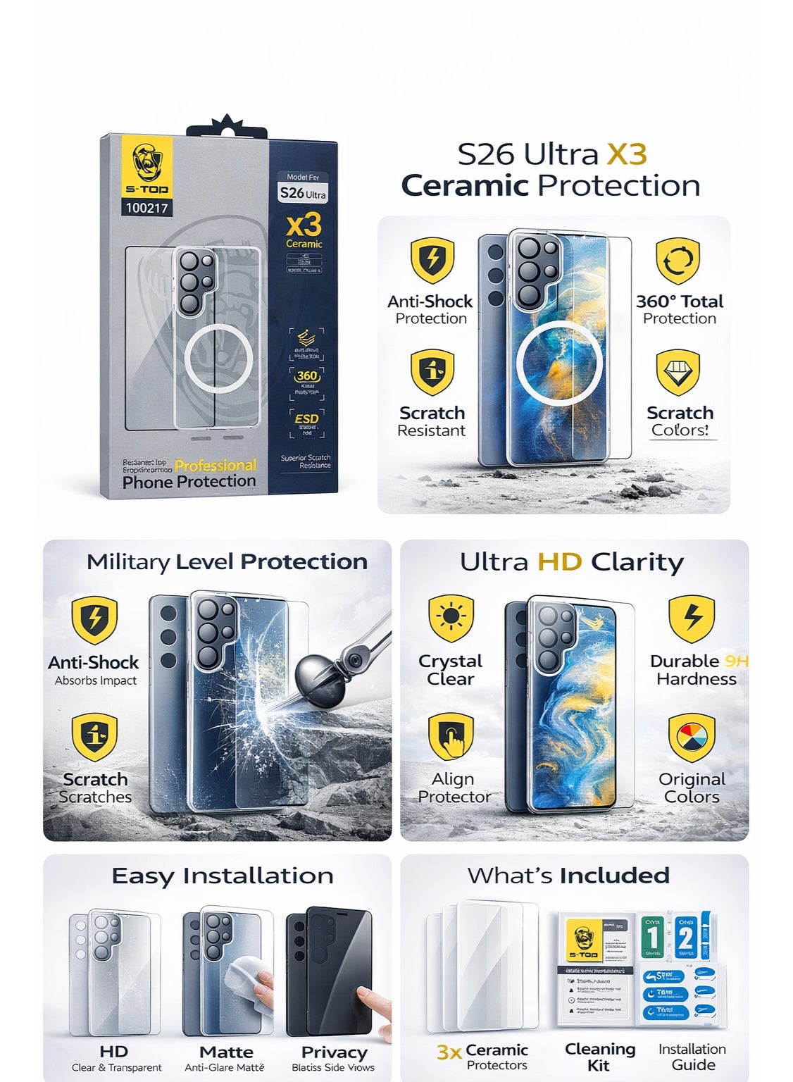 samsung Samsung Integrated Protection Package For Samsung S26 Ultra ZD3782DD9E9887DE0EBDBZ