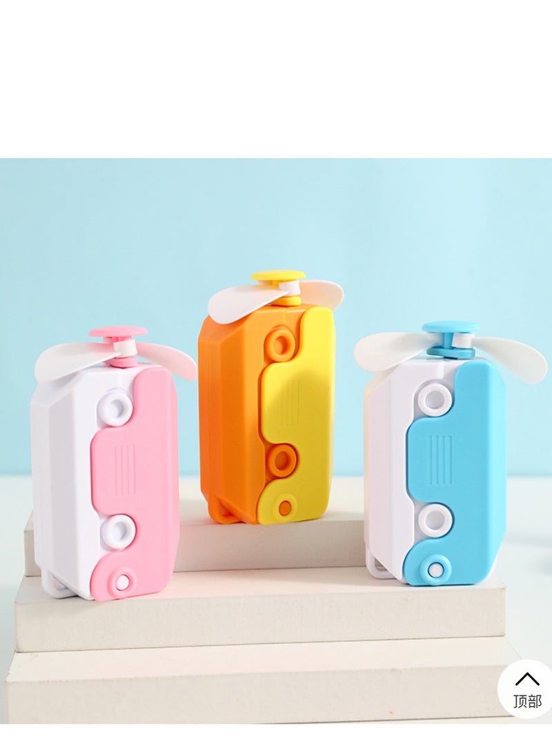 OUYoo 2 in1 Portable Mini Handheld Fan Fidget Toy, USB Rechargeable Cute Fans And Fidget Toy, Cool Radish Knife Small Fan for Outdoor Office  - Image 5