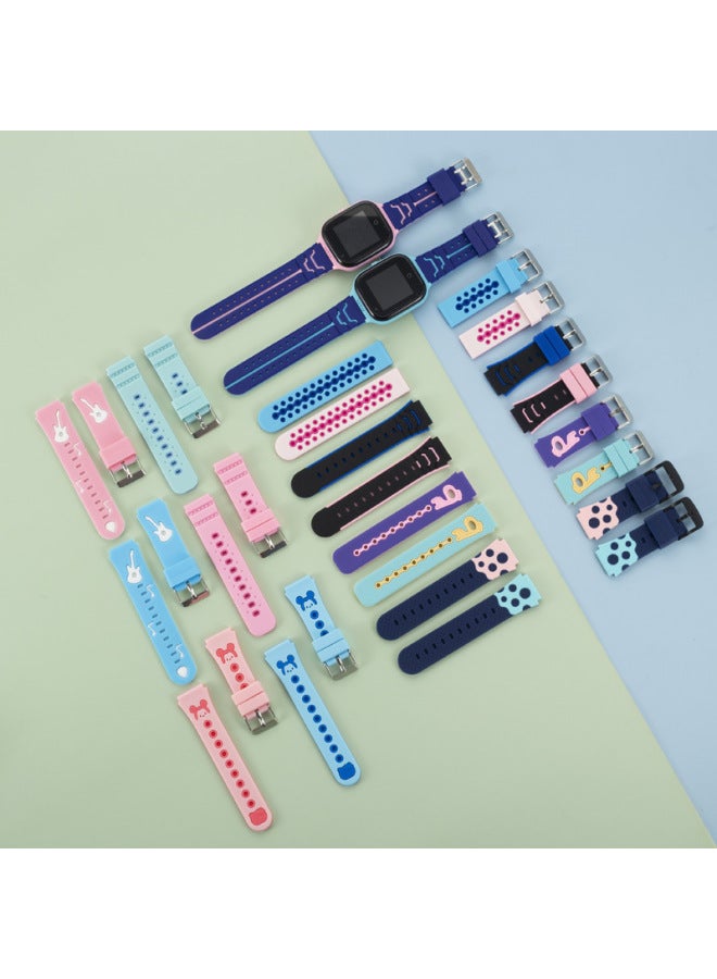 Suitable For Lenovo Jinli Skyworth Philips Haole Tianyu Haier Brothers Little Overlord Children's Phone Watch Band-Color:20mm-Guitar Blue-Specifications:20MM  - Image 3