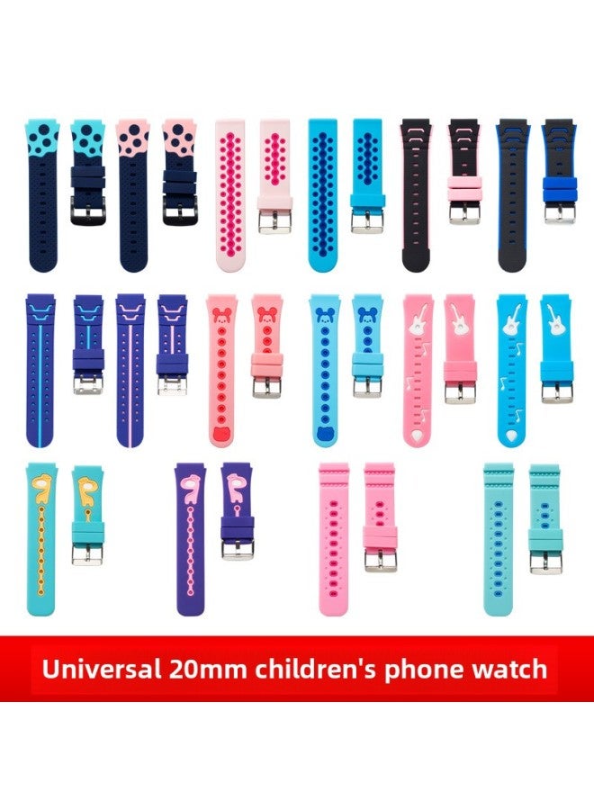 Suitable For Lenovo Jinli Skyworth Philips Haole Tianyu Haier Brothers Little Overlord Children's Phone Watch Band-Color:20mm-Guitar Blue-Specifications:20MM  - Image 2