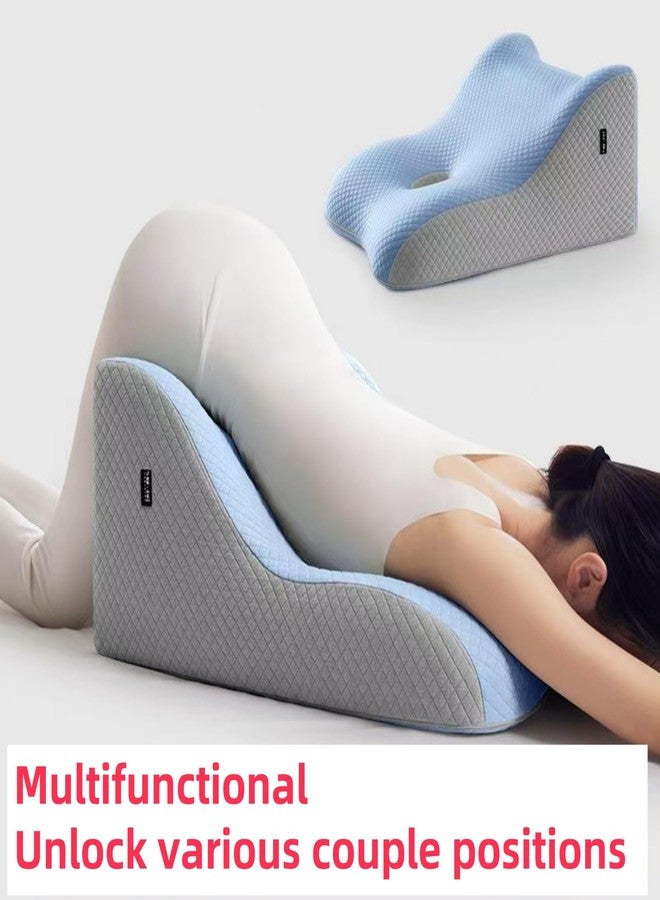 Lumbar Support Pillow - Couples Pillow,Memory Foam Cushion Hip and Legs Elevation for Office Chairs, Beds, Couples Support and Back Pressure,Ideal for Home Use (Grey) - Image 4