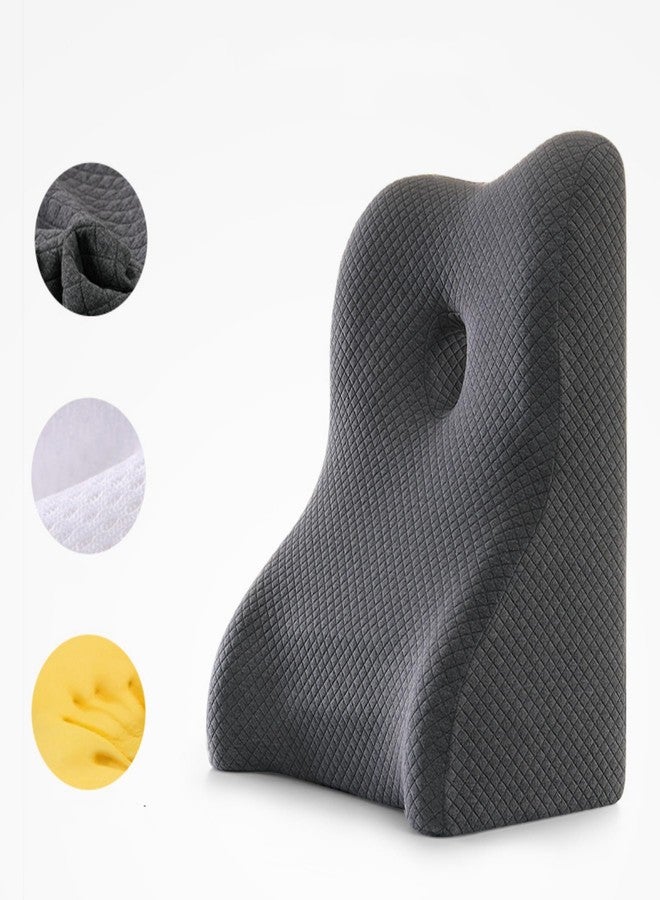 Lumbar Support Pillow - Couples Pillow,Memory Foam Cushion Hip and Legs Elevation for Office Chairs, Beds, Couples Support and Back Pressure,Ideal for Home Use (Grey) - Image 2