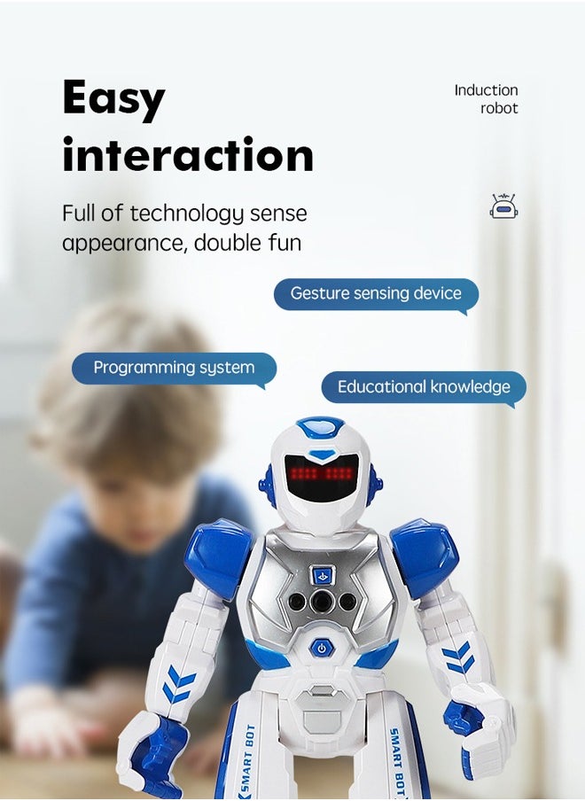 Generic - Smart Intelligent Educational Robot Toy,Smart Remote Control Robot for Kids,Intelligent programmable rc Robot Educational Toy, LED Lights Smart Robotics, Gesture Sensing Robot kit Singing Dancing Gift for Boys - Image 1