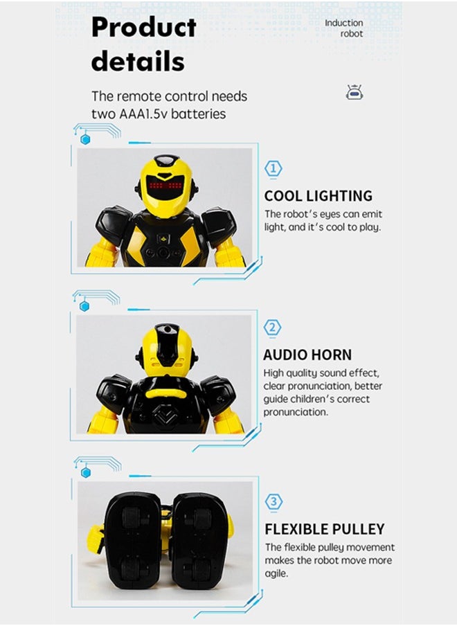 Generic - Smart Intelligent Educational Robot Toy,Smart Remote Control Robot for Kids,Intelligent programmable rc Robot Educational Toy, LED Lights Smart Robotics, Gesture Sensing Robot kit Singing Dancing Gift for Boys - Image 1