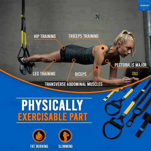 FreshDcart Unisex Suspension Body Trainer Exercise Kit Band - Portable Home Gym Workout Set with Door Anchor and Wall Mount (Multi-Colour) - Image 5