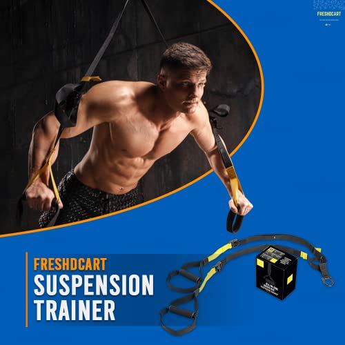 FreshDcart Unisex Suspension Body Trainer Exercise Kit Band - Portable Home Gym Workout Set with Door Anchor and Wall Mount (Multi-Colour) - Image 2