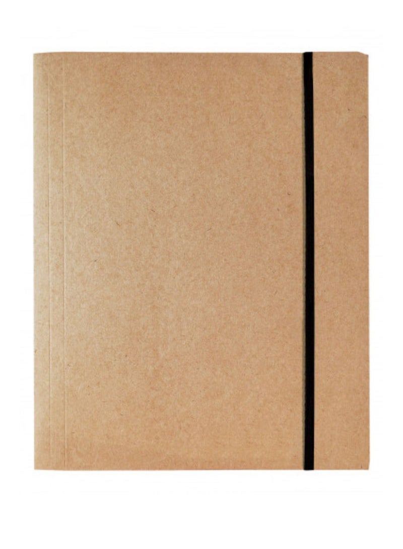TIGER Kraft A4 Elasticated 3-Flap File - Image 2