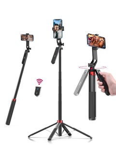 SYOSI SYOSI, MA09 Scalable Phone Tripod, 71" Bluetooth Selfie Stick, Universal Mobile Phone Live Broadcast Floor Stand with All in 1 Phone Clip, Aluminum Alloy Handheld Stabilizer Fit for iphone  - Image 1