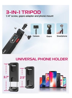 SYOSI SYOSI, MA09 Scalable Phone Tripod, 71" Bluetooth Selfie Stick, Universal Mobile Phone Live Broadcast Floor Stand with All in 1 Phone Clip, Aluminum Alloy Handheld Stabilizer Fit for iphone  - Image 2