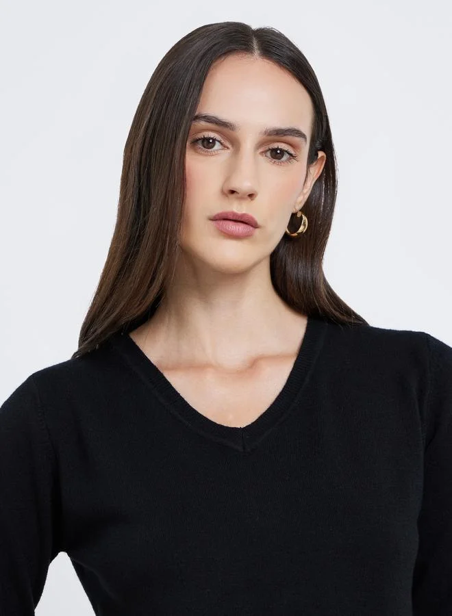 ستايلي بلوزة سادة محبوكة