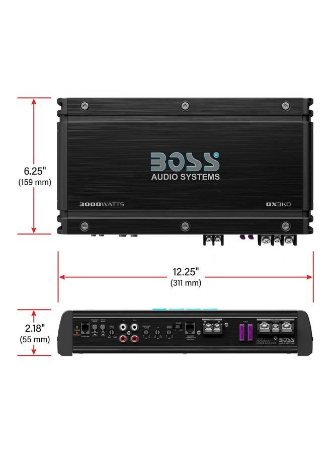 BOSS AUDIO SYSTEMS OX3KD Class D Car Amplifier – 3000 Watts, 1 Ohm Stable, Digital, Monoblock, MOSFET Power Supply - Image 4