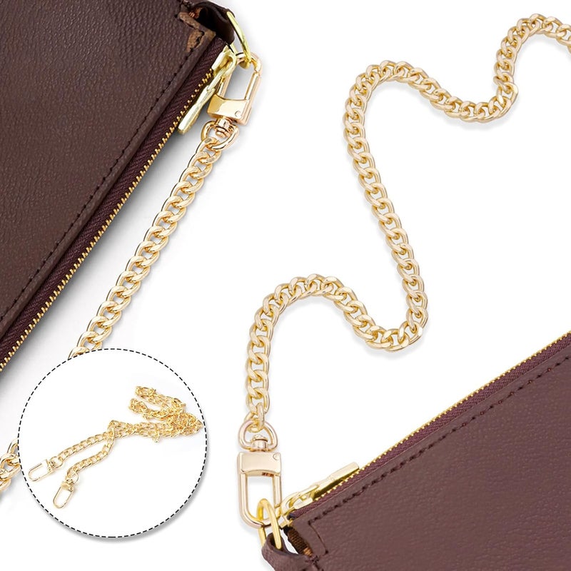 JMOOT Gold Bag Chain Strap 120cm Long Handbag Chain Shoulder Bag Straps Metal Replacement Chains Strap for DIY Handbags Crossbody Bags 2 Pcs - Image 4