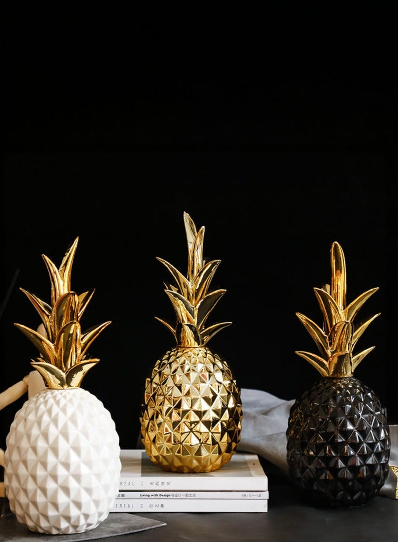 Pineapple Figurines Resin Pineapple Statue Artificial Fruit Figurines Ornament for Wedding Centerpiece Home Office Tabletop Decor - Image 5