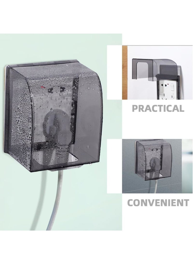 Barakah Electric Outlet Cover, 2-Pack Wall Switch Socket Face Plate Panel, Baby-Proof Weatherproof Outlet and Switch Cover for Bathroom Kitchen Home Safety, Durable Plastic - Image 3