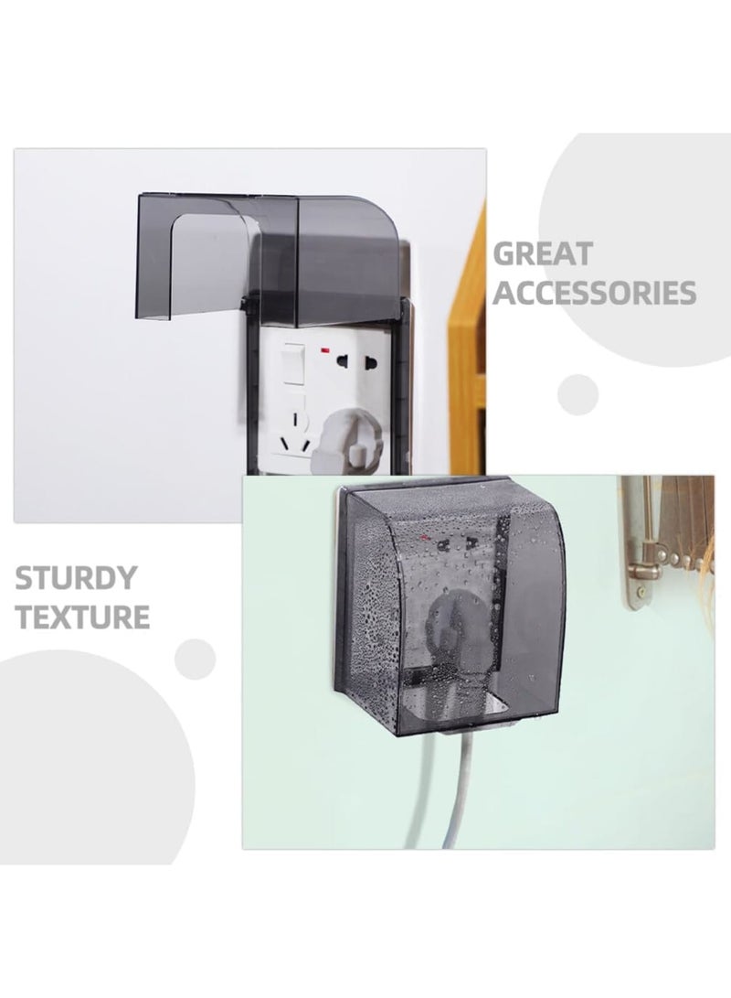 Barakah Electric Outlet Cover, 2-Pack Wall Switch Socket Face Plate Panel, Baby-Proof Weatherproof Outlet and Switch Cover for Bathroom Kitchen Home Safety, Durable Plastic - Image 2