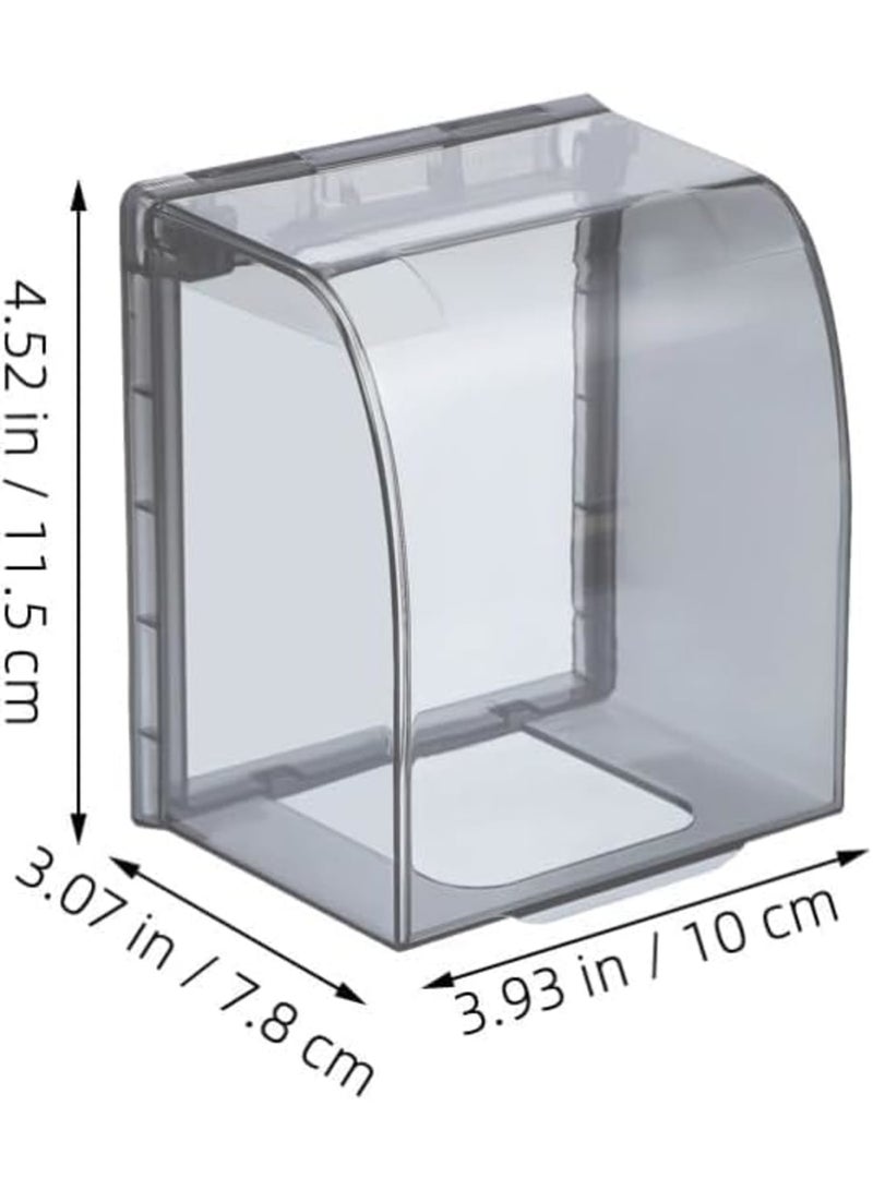 Barakah Electric Outlet Cover, 2-Pack Wall Switch Socket Face Plate Panel, Baby-Proof Weatherproof Outlet and Switch Cover for Bathroom Kitchen Home Safety, Durable Plastic - Image 5