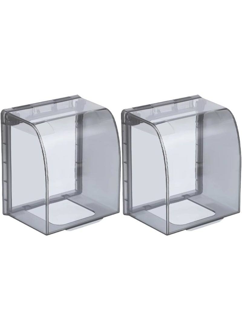 Barakah Electric Outlet Cover, 2-Pack Wall Switch Socket Face Plate Panel, Baby-Proof Weatherproof Outlet and Switch Cover for Bathroom Kitchen Home Safety, Durable Plastic - Image 1