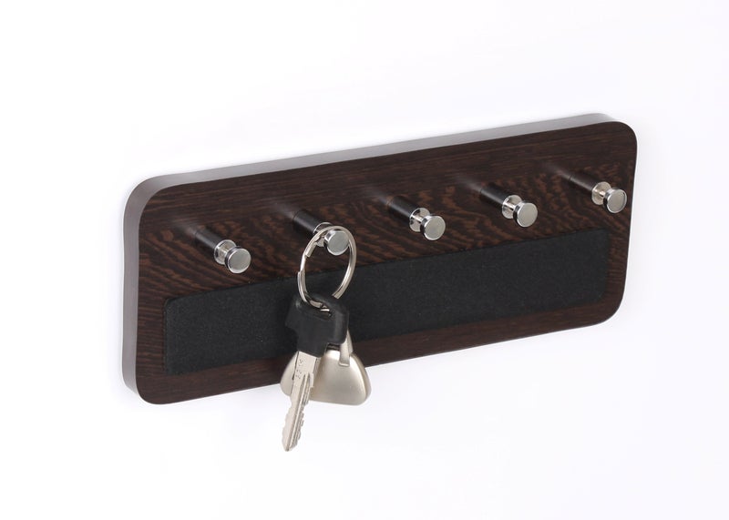 BLUEWUD Skywood Engineered Wood Wall Mounted Decor Key Holder Hanger with 5 Hooks for Living Room Home Furniture (Key Hooks- for 5 Keys) (Wenge) - Image 2