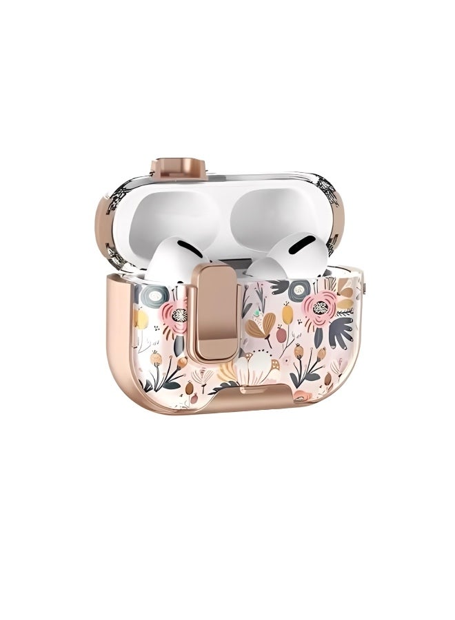 Floral AirPods 4 Case with Safety Lock & Built-in Phone Stand - Image 2