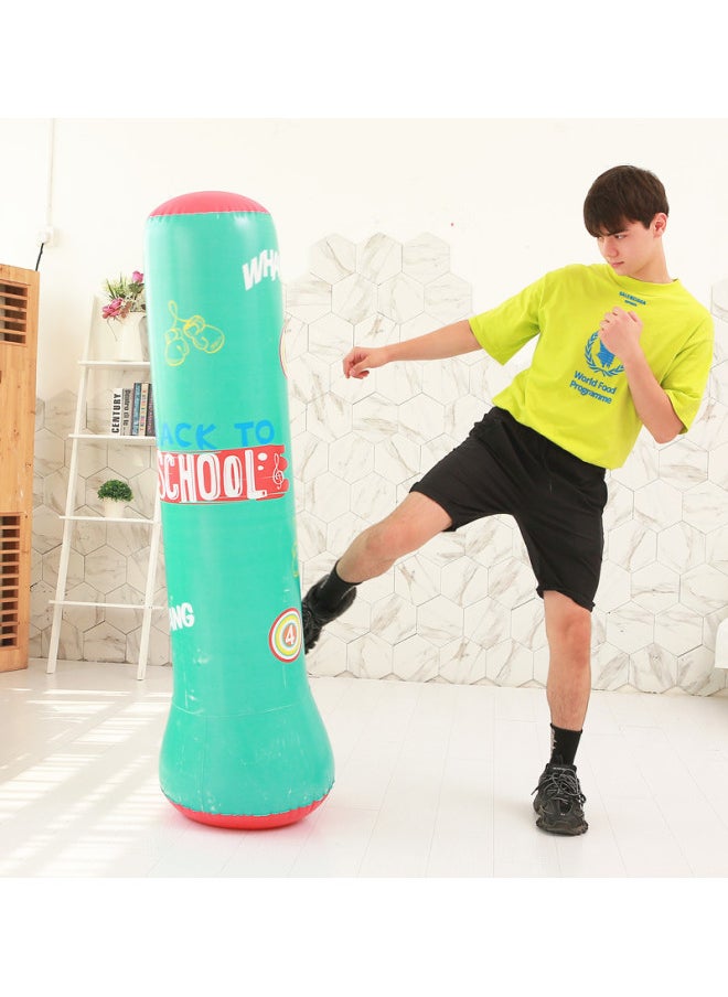 Sales Inflatable Children Tumbler Adult Fitness Boxing Column Thickened Pvc Children Decompression Toys Gifts-Color:Black 1.5 M  - Image 4