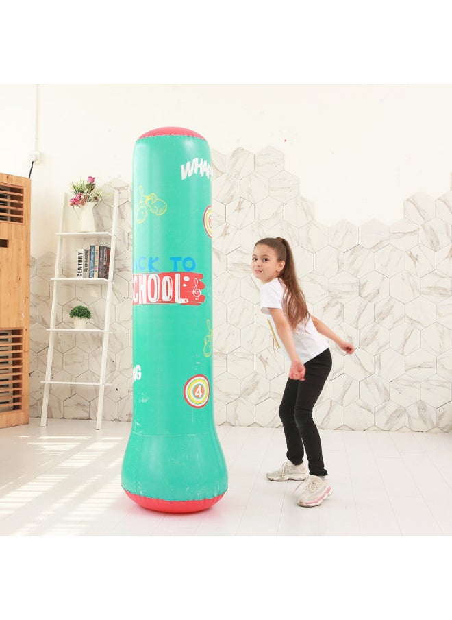 Sales Inflatable Children Tumbler Adult Fitness Boxing Column Thickened Pvc Children Decompression Toys Gifts-Color:Black 1.5 M  - Image 3