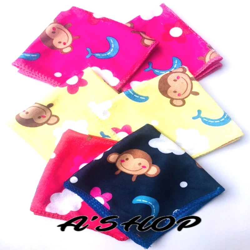 A'SHOP Soft Cartoon Hankies for Girls; Kids; Women (Multicolour ; Pack of 6) - Image 5