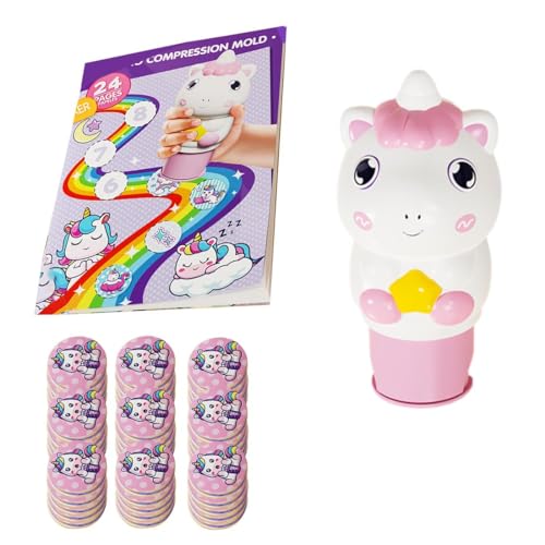 squishy Stamps for Kids, Unicorn Stamp Stickers, Creative Arts and Crafts Set with Easy to Use Stampers and Colorful Stickers,Stamps for Craft Kit for Home Travel and Parties - Image 1